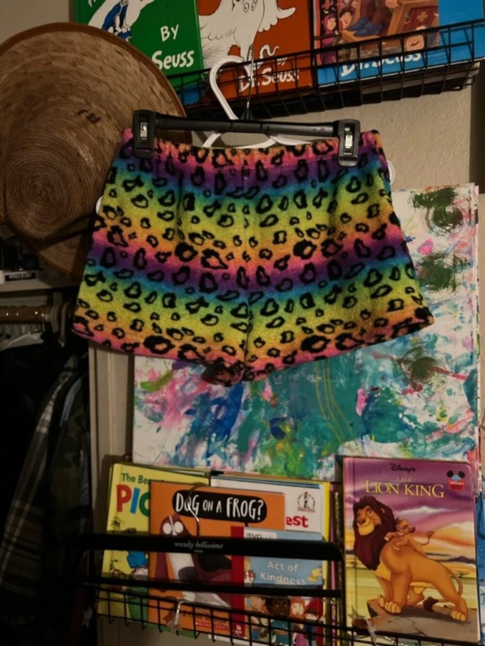 Ty Beanie Boos "Dotty" Rainbow Leopard Plush PJ Lounge Shorts